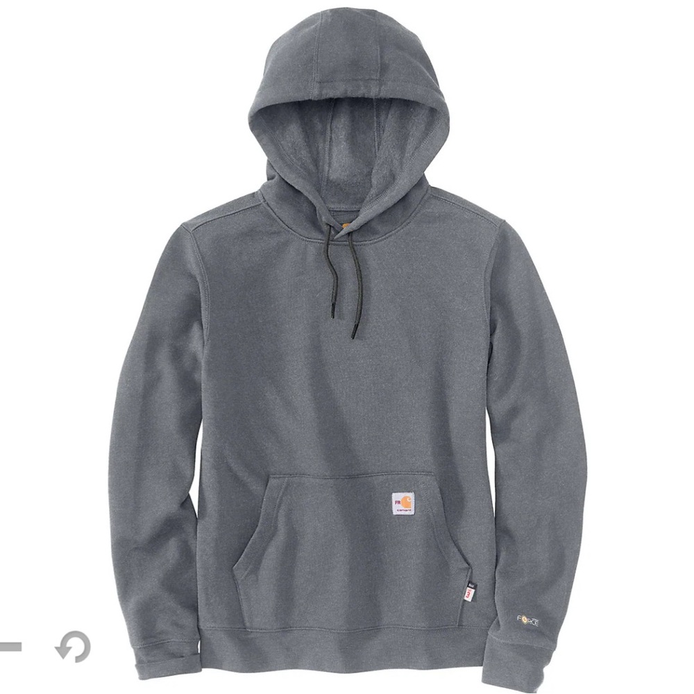 Flame Resistant Carhartt - Loose Fit Midweight Hoodie Sweatshirt Granite Grey